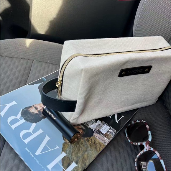 Lancôme canvas large tote with cosmetic bag - Picture 5 of 6